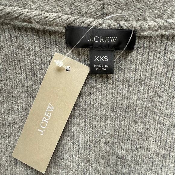 NWT J.Crew Cocoon Sweater Blazer Wool Merino Alpaca in Light Gray, Size XS - Picture 4 of 12